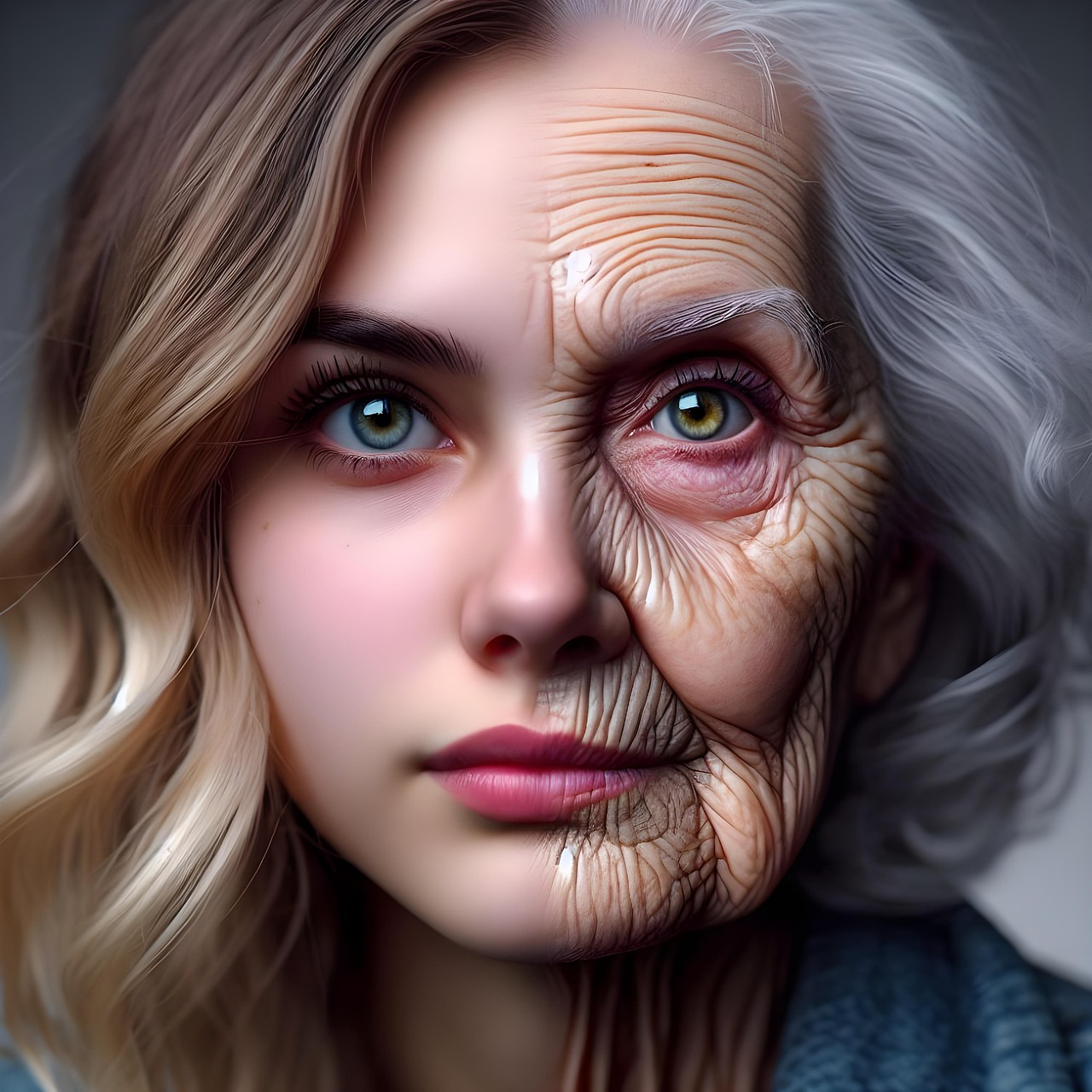 Wanita muda mengalami keriput di wajah akibat kebiasaan buruk